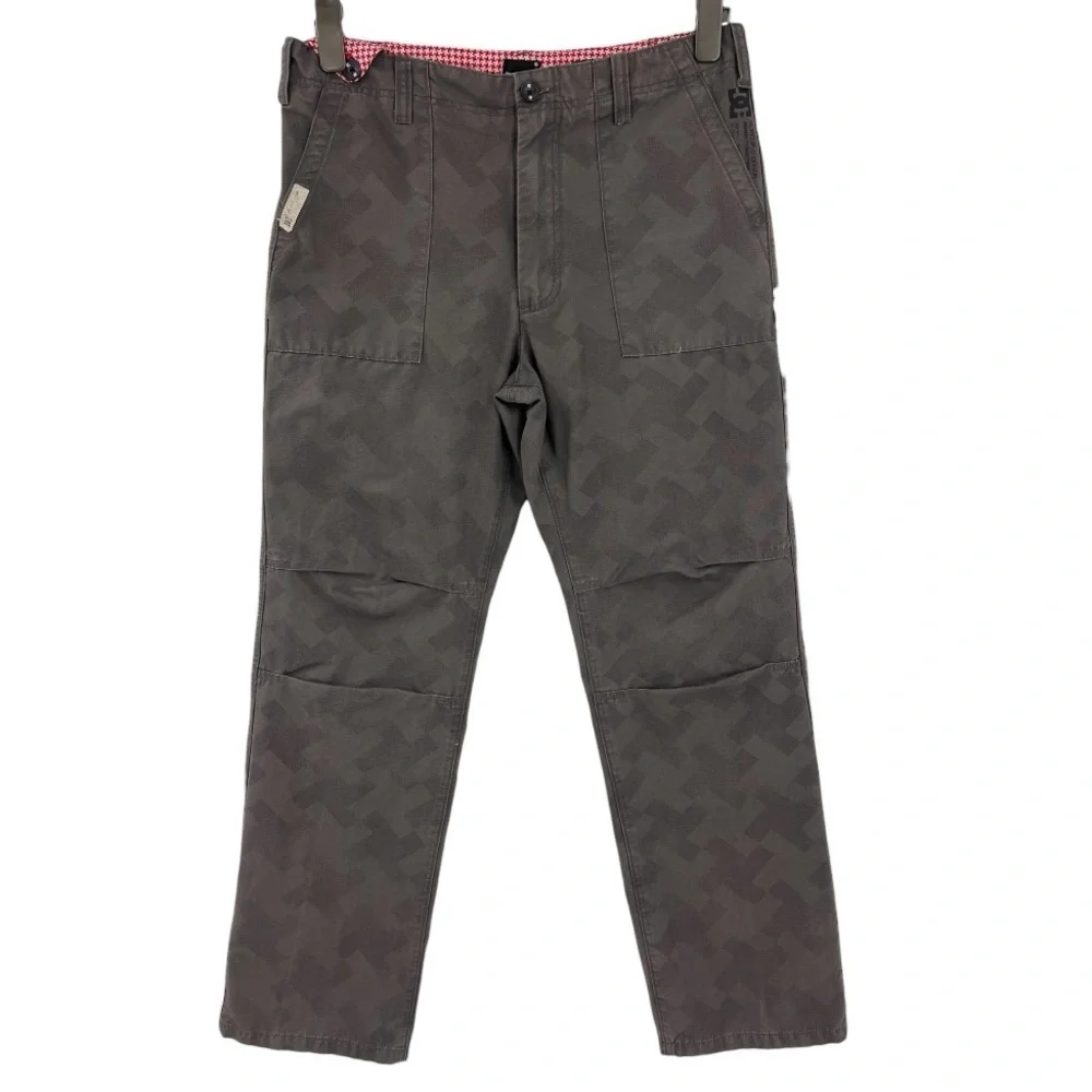 KEY US Men’s Graphite Rip Stop Double Knee Dungaree Straight Work Pants